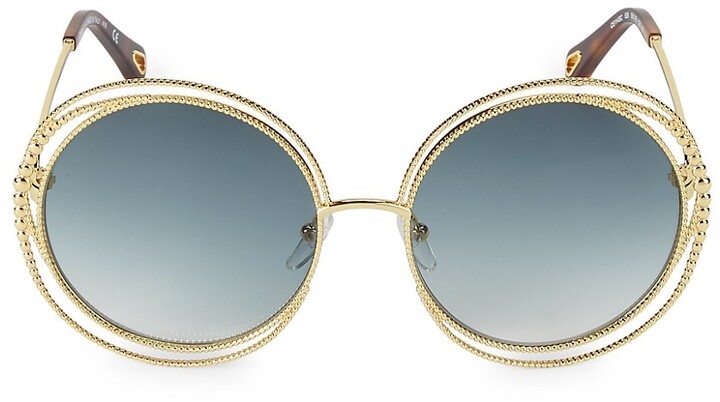Chloé Carlina Chain 58MM Round Sunglasses - ShopStyle