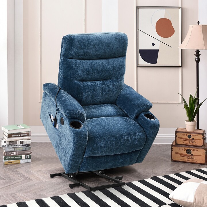 RASOO Blue Comprehensive Power Reclining Chair for Elderly ShopStyle