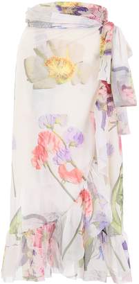 Ganni Floral-printed Wrap Dress