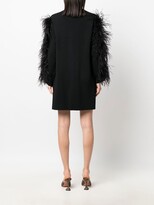 Thumbnail for your product : Antonella Rizza Medea feather-trim shirt dress