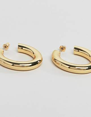 ASOS Design Gold Plated Oval Hoop Earrings
