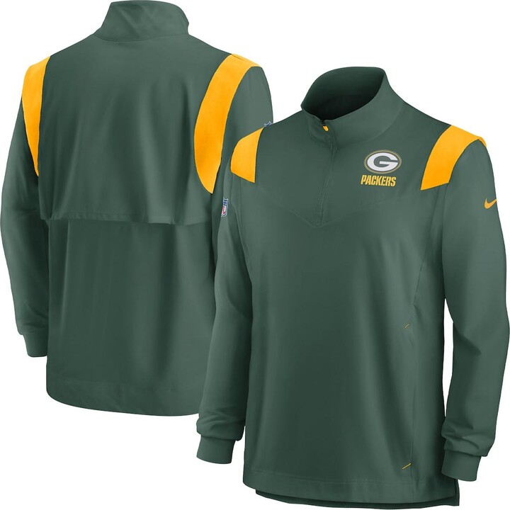 Men's Nike Gray Green Bay Packers Sideline Coach Chevron Lock Up