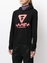 Thumbnail for your product : AAPE BY *A BATHING APE® Logo-Print Cotton Hoodie