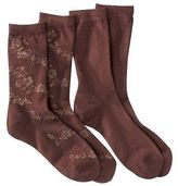 Thumbnail for your product : Merona Women's 2-Pack Floral Rayon Socks - Assorted Colors One Size Fits Most