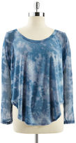 Thumbnail for your product : Jessica Simpson Tie-Dyed Sweatshirt with Mesh Sleeves