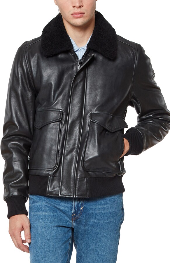 vince leather bomber