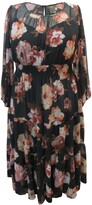 Thumbnail for your product : Taylor Plus Size Floral-Print Smocked-Waist Tiered Dress