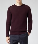 Thumbnail for your product : Aviator HONEYCOMB WEAVE JUMPER WINE BERRY