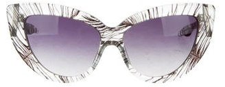Linda Farrow Printed Cat-eye Sunglasses
