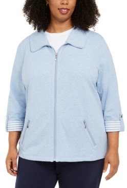 karen scott fleece jacket plus size