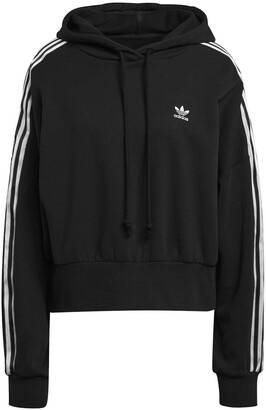 adidas Classic Satin Tape Cropped Hoodie - ShopStyle Activewear Tops