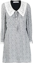 Thumbnail for your product : Rokh Floral-Print Lace Trim Dress
