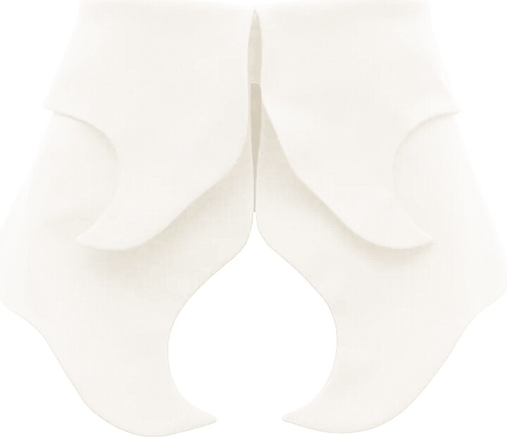 Julia Allert Artisan Curved Layered Waist Belt – White