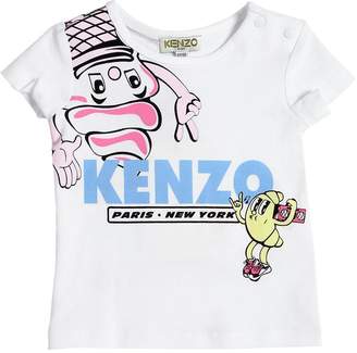 Kenzo Kids Ice Cream Logo Print Jersey T-Shirt