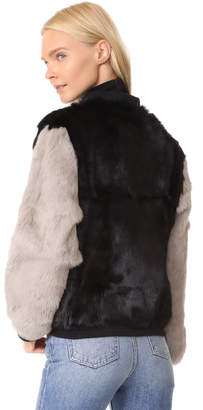 Adrienne Landau Rabbit Varsity Jacket
