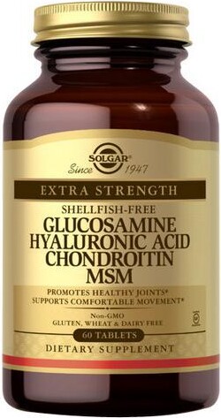 Solgar Glucosamine Hyaluronic Acid Chondroitin Msm-Shellfish-Free Tablets ,Shellfish-Free 60 Tabs