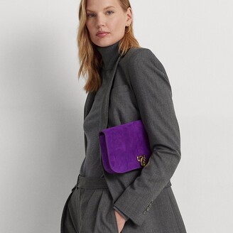 Polo Ralph Lauren Suede Mini Crossbody Bag Clove One Size