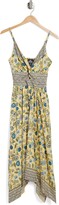 Thumbnail for your product : Angie Floral Print Peekaboo Handkerchief Hem Maxi Dress