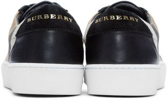 Burberry Black Salmond Check Sneakers