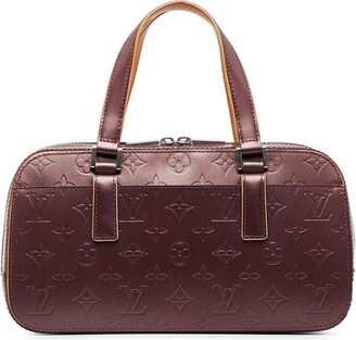 Leather handbag Louis Vuitton Purple in Leather - 19705260