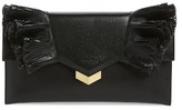 Thumbnail for your product : Jimmy Choo Isabella Ruffle Leather Clutch - Black