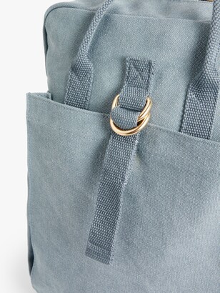 AND/OR Canvas Boxy Backpack, Light Blue