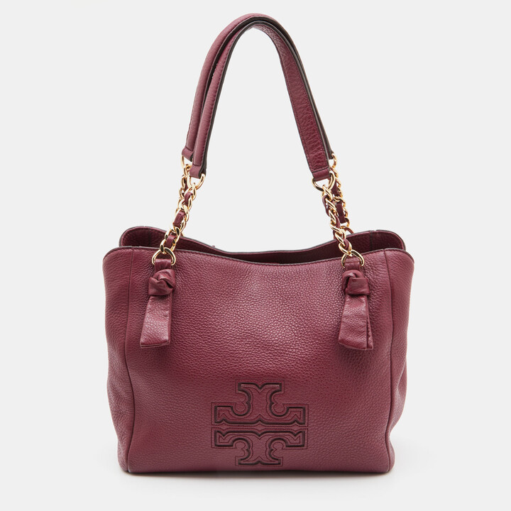 Tory Burch, Bags, Tory Burch Emerson Large Hot Pink Saffiano Leather  Buckle Tote
