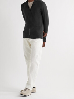 Massimo Alba Aliseo Garment-Dyed Cashmere Zip-Up Cardigan - ShopStyle