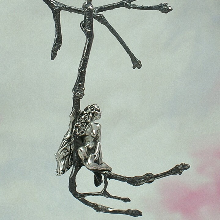 Etsy sterling Silver Faerie Necklace Serene Of The Wood Jewelry