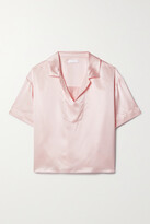 Thumbnail for your product : SABLYN Valeria Silk-satin Blouse - Pink