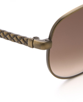 Thumbnail for your product : Bottega Veneta Special Fit Aviator Sunglasses