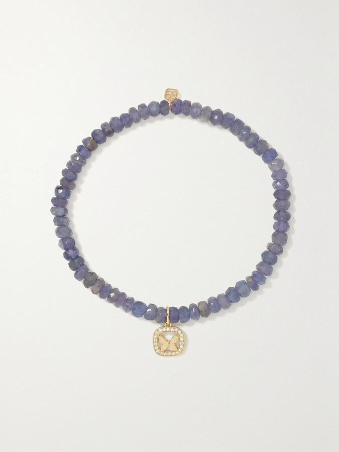 Sydney Evan - Butterfly 14-karat Gold, Tanzanite And Diamond Bracelet - One size