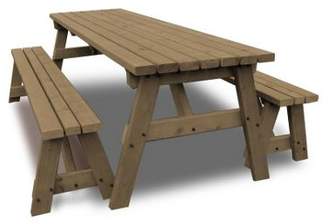 Rutland County Garden Furniture Oakham Picnic Table And Bench Set - 6Ft