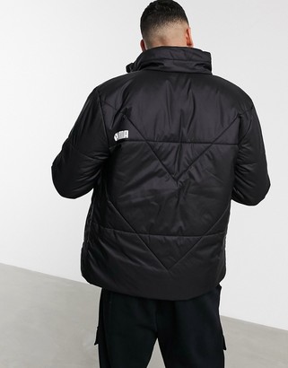 Puma ESS padded jacket in black - ShopStyle