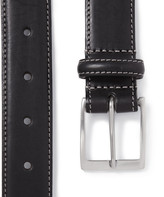 Thumbnail for your product : Paul Smith Black 3cm Pin-Up Print-Lined Leather Belt