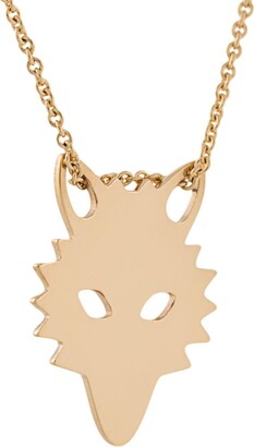 ginette_ny 18kt Rose Gold Mini Wolf Chain Necklace