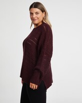 Thumbnail for your product : Atmos & Here Atmos&Here Curvy - Women's Purple Jumpers - Tyra Textured Jumper - Size 24 at The Iconic