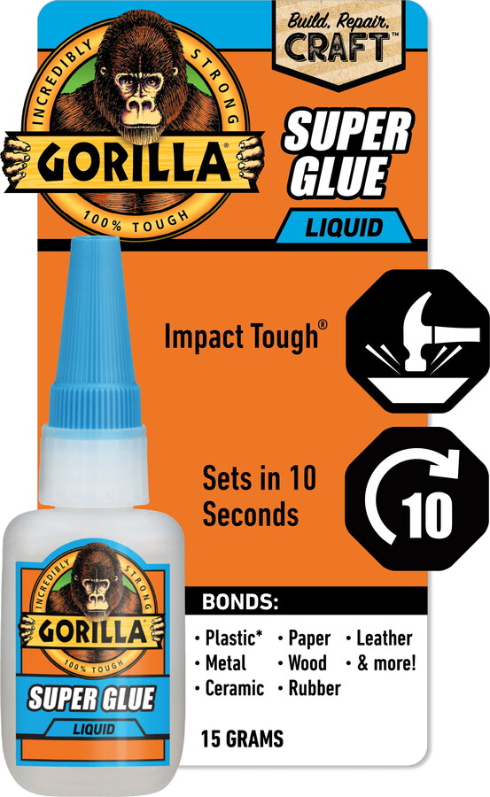 Gorilla Clear Super Glue, 15 Gram Bottle