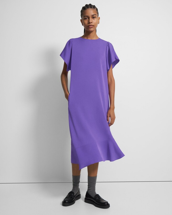 Theory Asymmetrical Silk Dress ShopStyle