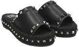 Thumbnail for your product : Bibi Lou Flat Sandals In Black Leather