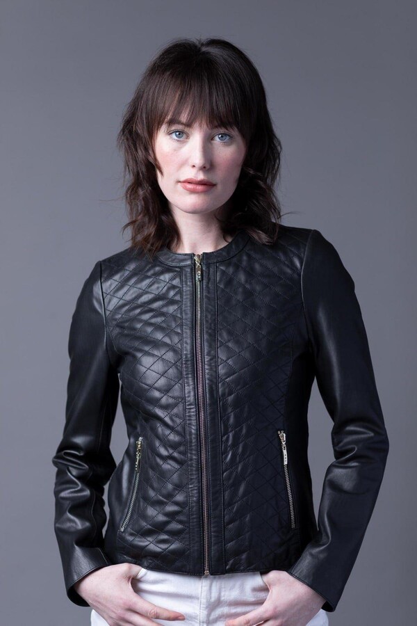 Lakeland Leather 'Cheri' Quilted Collarless Leather Jacket - ShopStyle