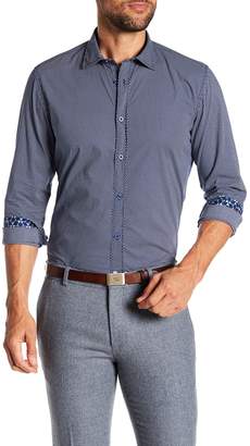 Ganesh Geo Print Modern Fit Spread Collar Shirt