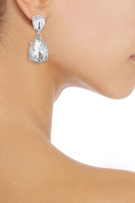 Kenneth Jay Lane Rhodium-plated Crystal Earrings
