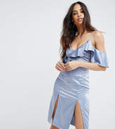 Thumbnail for your product : Rare London Frill Detail Dress With Double Thigh Split