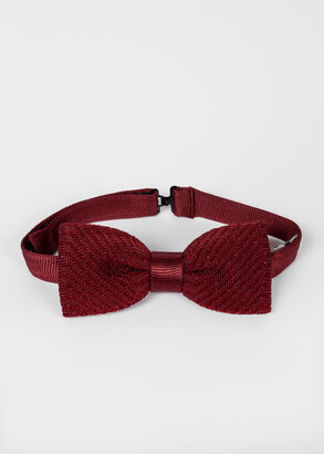 Paul Smith Men's Burgundy Speckled Bow Tie