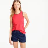 Thumbnail for your product : J.Crew Faux-leather scalloped trim tank top