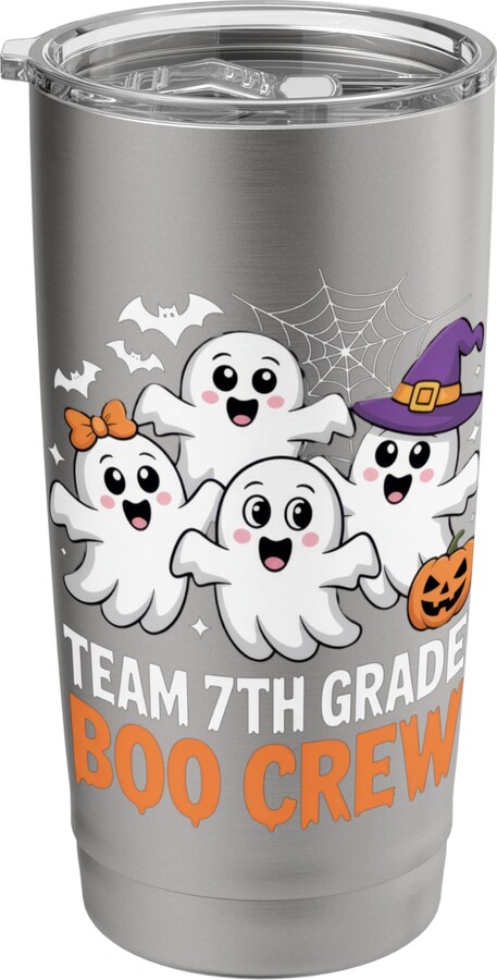 School Spirit Halloween Apparel Team 7th Grade Boo Crew Halloween Ghosts Spooky School Shirt Stainless Steel Insulated Tumbler