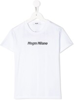 Thumbnail for your product : Msgm Kids logo print T-shirt