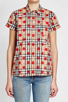 Thumbnail for your product : Burberry Mallard Dot Checked Cotton Shirt
