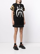 Thumbnail for your product : A Bathing Ape camouflage shark T-shirt dress
